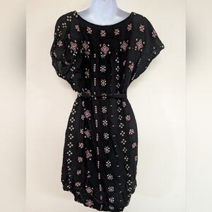 Sonoma Black Dress with Pink and Cream Accents